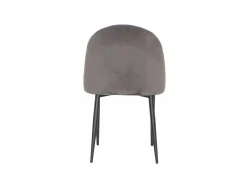 Stoel Commendatore 52x60.5x87cm - fluweel - grijs- Eetkamerstoelen