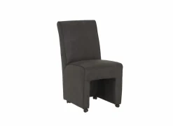 Stoel Cowboy 51x60x95cm - microvezel - zwart preston- Eetkamerstoelen