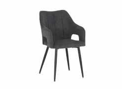 Eetkamerstoelen|Stoel Daly 55x60x86cm - polyestervezel - grijs