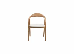 Eetkamerstoelen|Stoel Donna 56,5x53x79,4cm - massief eik & polyestervezel - beige