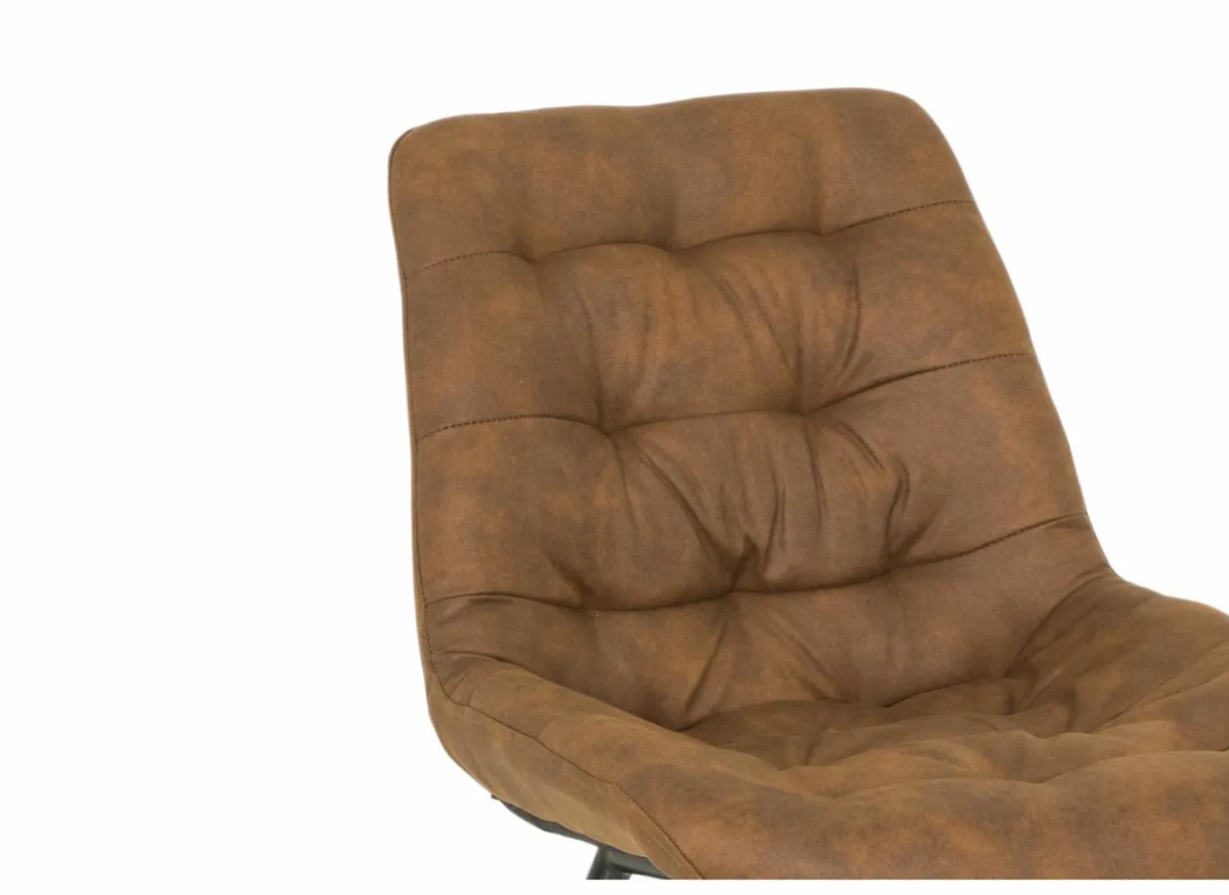 Eetkamerstoelen|Stoel Driss 51x53x80cm - stof - cognac