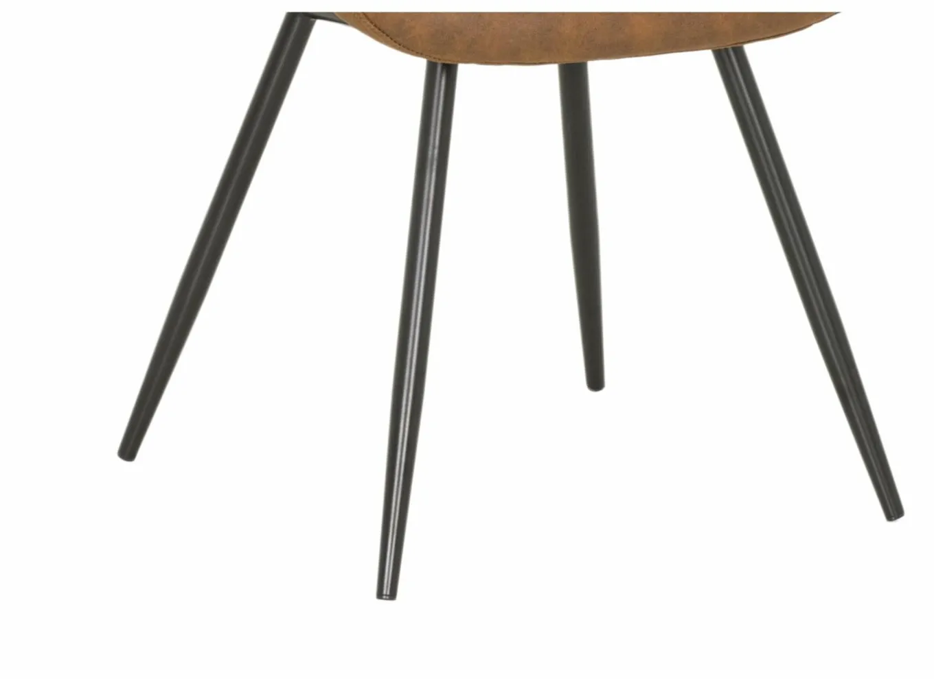 Eetkamerstoelen|Stoel Driss 51x53x80cm - stof - cognac