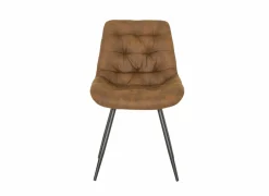 Eetkamerstoelen|Stoel Driss 51x53x80cm - stof - cognac