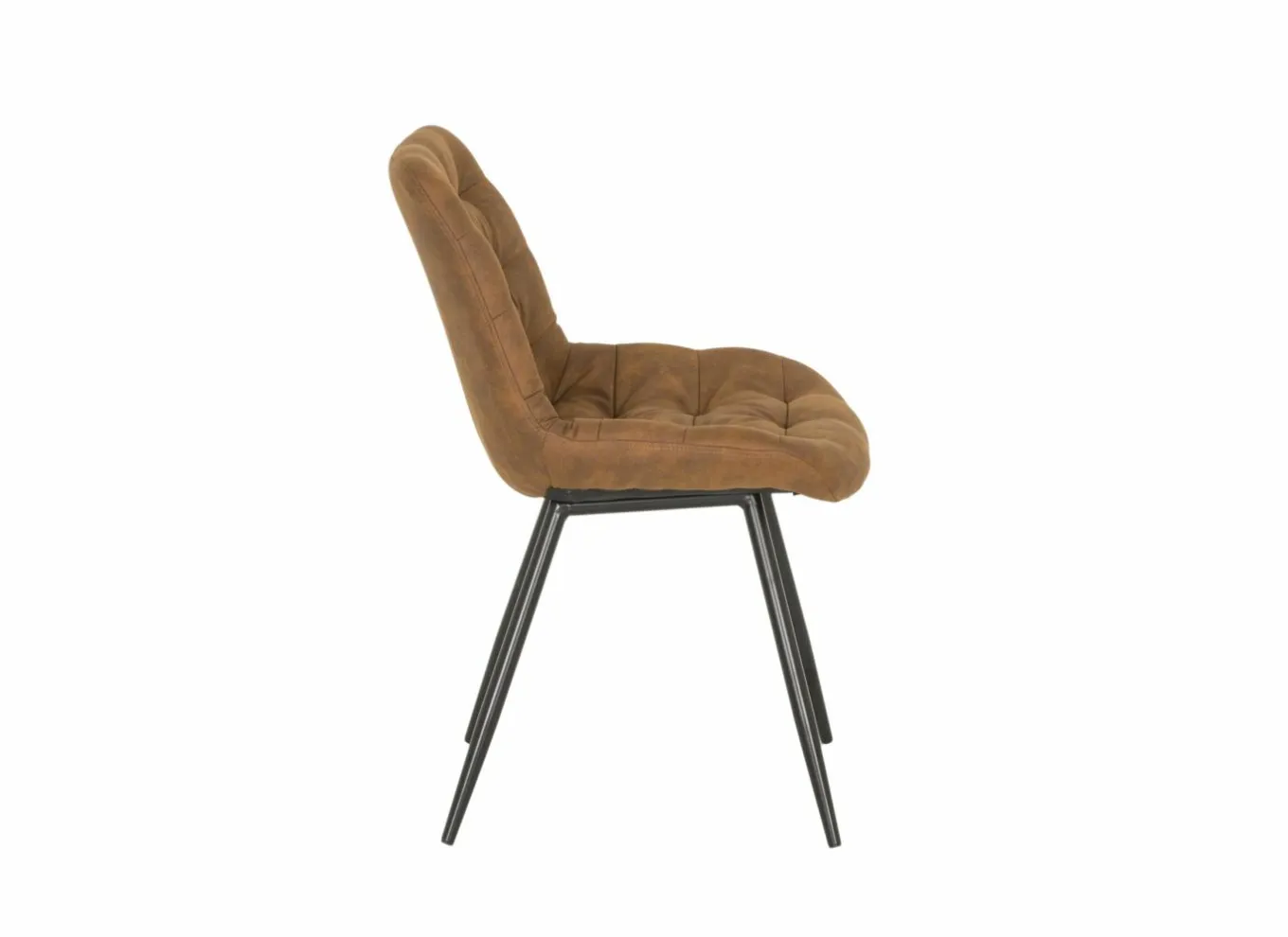 Eetkamerstoelen|Stoel Driss 51x53x80cm - stof - cognac