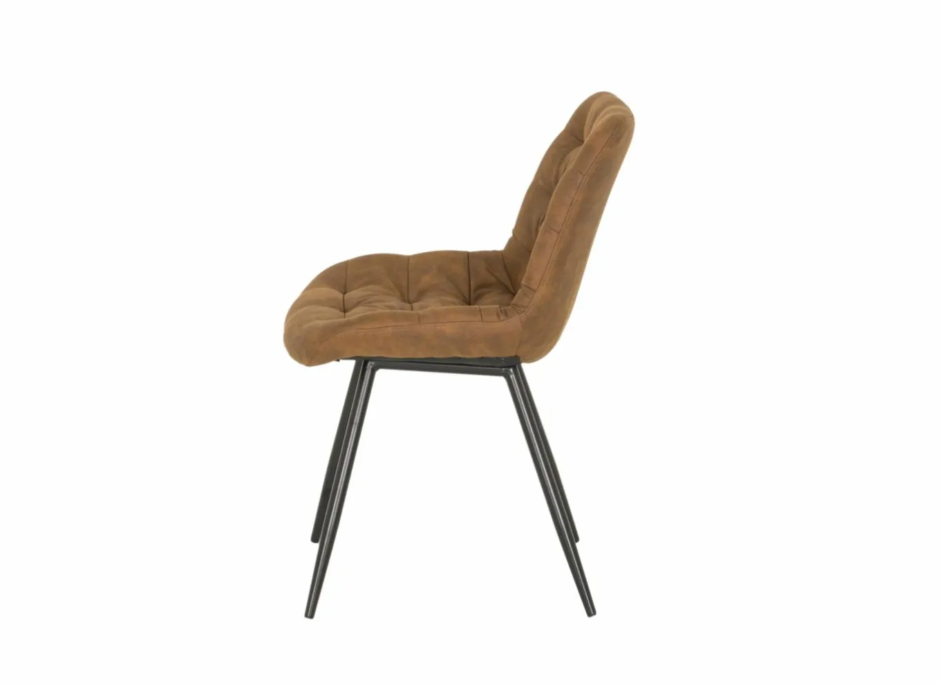 Eetkamerstoelen|Stoel Driss 51x53x80cm - stof - cognac