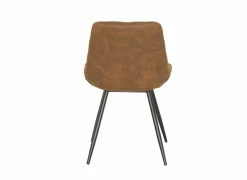 Eetkamerstoelen|Stoel Driss 51x53x80cm - stof - cognac