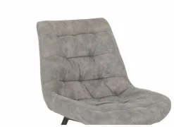 Stoel Driss 51x53x80cm - stof - grijs- Eetkamerstoelen