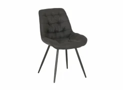 Stoel Driss 51x53x80cm - stof - zwart- Eetkamerstoelen
