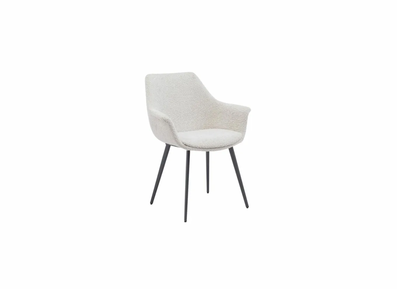 Eetkamerstoelen|Stoel Fairy 62x64x84cm - bouclé - cream
