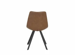 Keukenstoelen|Eetkamerstoelen|Stoel Frantz 47x57x83cm - lederlook - cognac