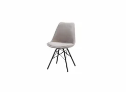 Eetkamerstoelen|Stoel Gigi 48,5x54,5x82cm - fluweel - grijs bruin