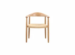 Stoel Harvey 56x52x76,5cm - massief eik rotan - naturel- Eetkamerstoelen