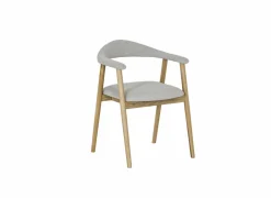 Eetkamerstoelen|Stoel Herbie 56x55x73cm - eik massief & stof - beige