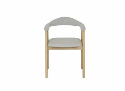 Eetkamerstoelen|Stoel Herbie 56x55x73cm - eik massief & stof - beige