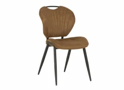 Eetkamerstoelen|Stoel Jim 49x62x87cm - stof - luxor cognac