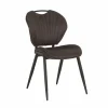 Stoel Jim 49x62x87cm - stof - luxor antraciet- Eetkamerstoelen