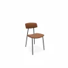 Perfecta Keukenstoelen|Eetkamerstoelen|Stoel Lazio 45x54x79,5cm - lederlook - bruin