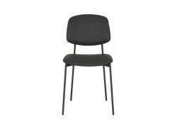 Perfecta Stoel Lugano 46,5x55x81,5cm - staal/lederlook antraciet- Keukenstoelen|Eetkamerstoelen