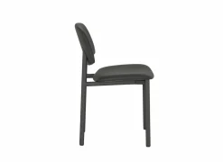 Perfecta Stoel Lugano 46,5x55x81,5cm - staal/lederlook antraciet- Keukenstoelen|Eetkamerstoelen