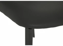 Perfecta Stoel Lugano 46,5x55x81,5cm - staal/lederlook antraciet- Keukenstoelen|Eetkamerstoelen