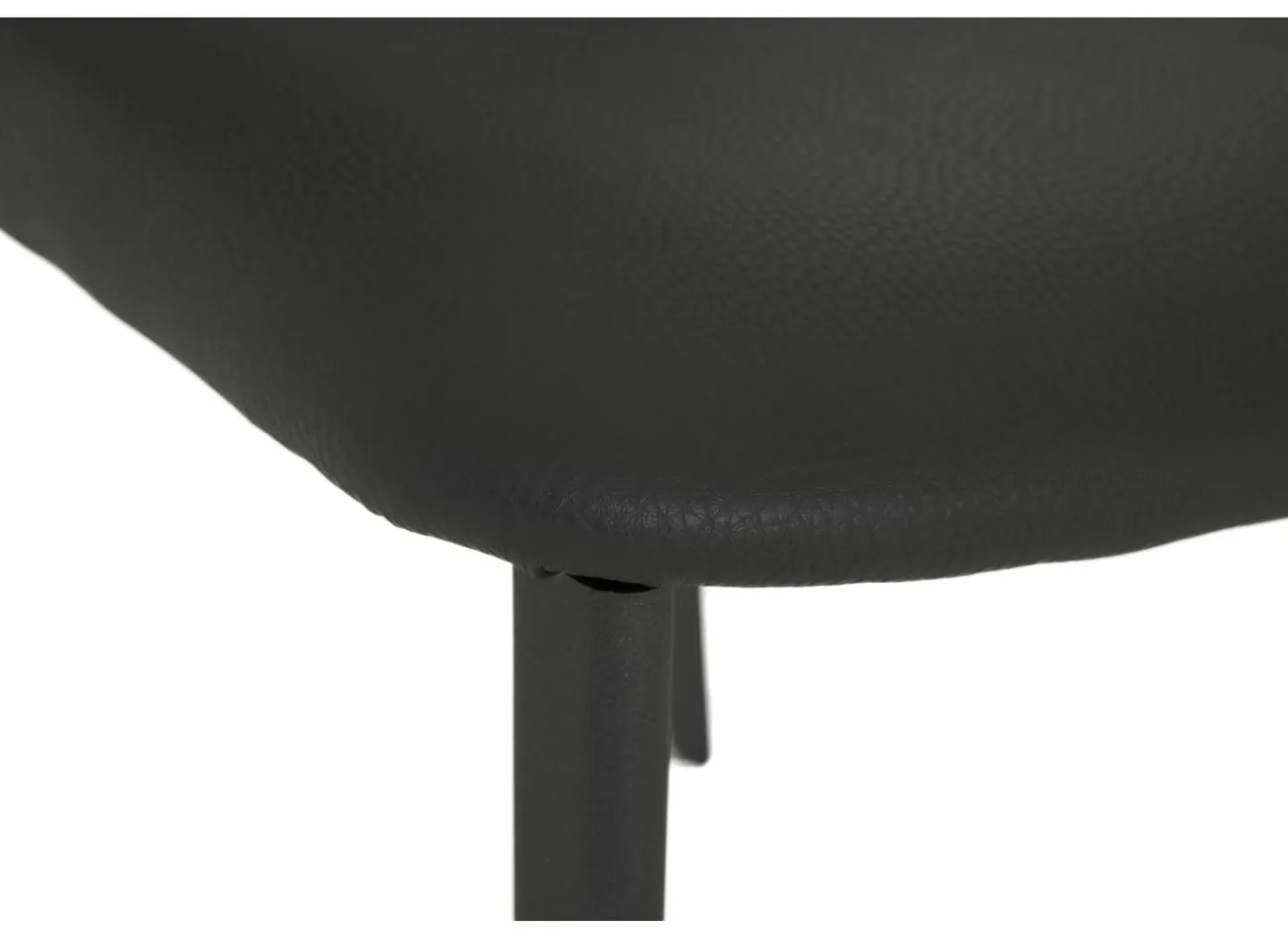 Perfecta Stoel Lugano 46,5x55x81,5cm - staal/lederlook antraciet- Keukenstoelen|Eetkamerstoelen