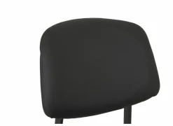 Perfecta Stoel Lugano 46,5x55x81,5cm - staal/lederlook antraciet- Keukenstoelen|Eetkamerstoelen