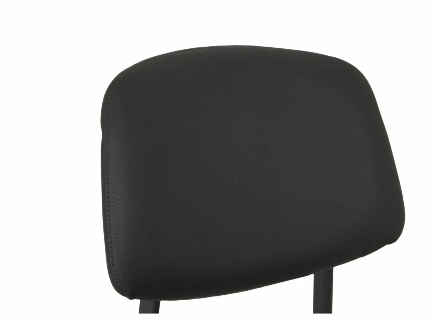 Perfecta Stoel Lugano 46,5x55x81,5cm - staal/lederlook antraciet- Keukenstoelen|Eetkamerstoelen