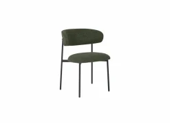 Stoel Luke 54,5x58x79cm - bouclé - groen- Eetkamerstoelen