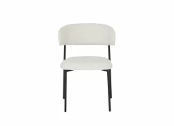 Eetkamerstoelen|Stoel Luke 54,5x58x79cm - bouclé - wit