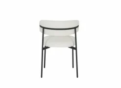 Eetkamerstoelen|Stoel Luke 54,5x58x79cm - bouclé - wit