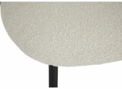 Eetkamerstoelen|Stoel Luke 54,5x58x79cm - bouclé - wit