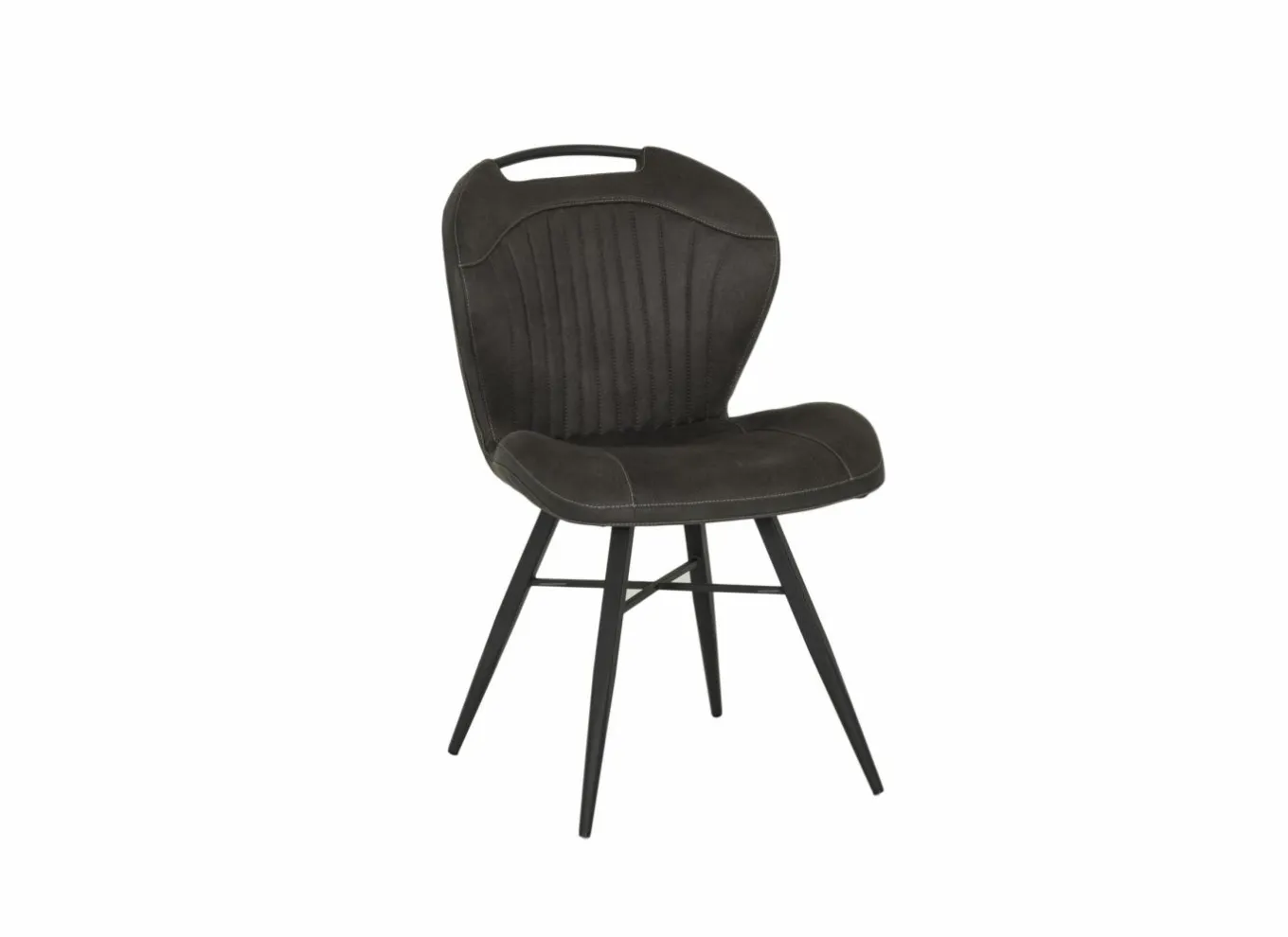Eetkamerstoelen|Stoel Mace 50,5x61x87cm - stof - zorro antraciet