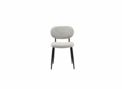 Stoel Mento 80x47x49cm - stof - grijs- Eetkamerstoelen