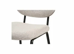 Stoel Mento 80x47x49cm - stof - grijs- Eetkamerstoelen