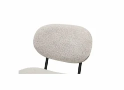 Stoel Mento 80x47x49cm - stof - grijs- Eetkamerstoelen