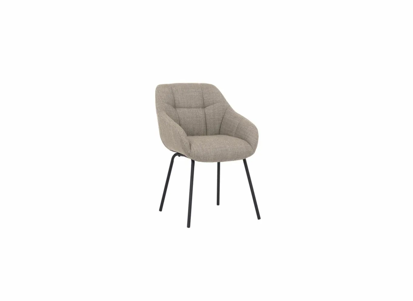 Eetkamerstoelen|Fauteuils|Stoel Navajo 57,5x65x85cm - stof - beige