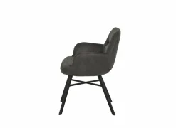 Stoel Nelson 58x63x85cm - microvezel - antraciet- Eetkamerstoelen