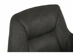 Stoel Nelson 58x63x85cm - microvezel - antraciet- Eetkamerstoelen