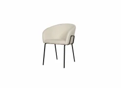 Eetkamerstoelen|Stoel Nimbus 59x61x77cm - bouclé - wit
