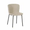 Stoel Noemie 49x53,5x80,5cm - stof - beige- Eetkamerstoelen