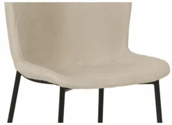 Stoel Noemie 49x53,5x80,5cm - stof - beige- Eetkamerstoelen