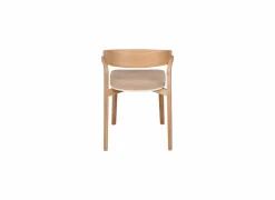 Stoel Ono 53,5x49,2x77cm - eik massief & fineer - witte eik- Eetkamerstoelen