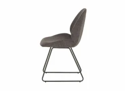 Stoel Patti 49x53x87cm - stof - antraciet- Keukenstoelen|Eetkamerstoelen