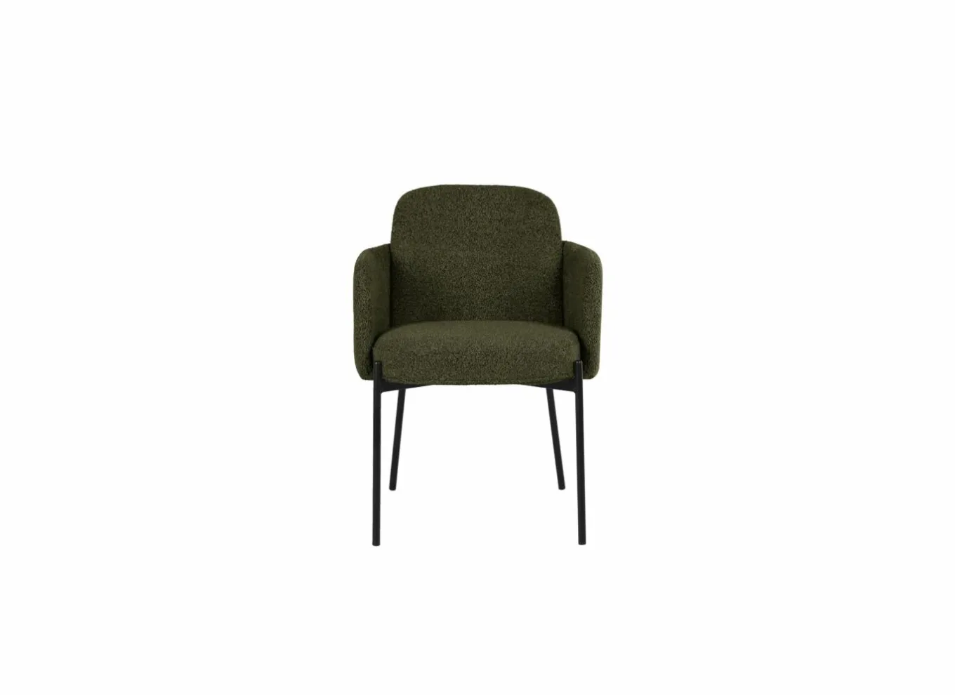 Eetkamerstoelen|Stoel Peak 63x61x84cm - bouclé - groen