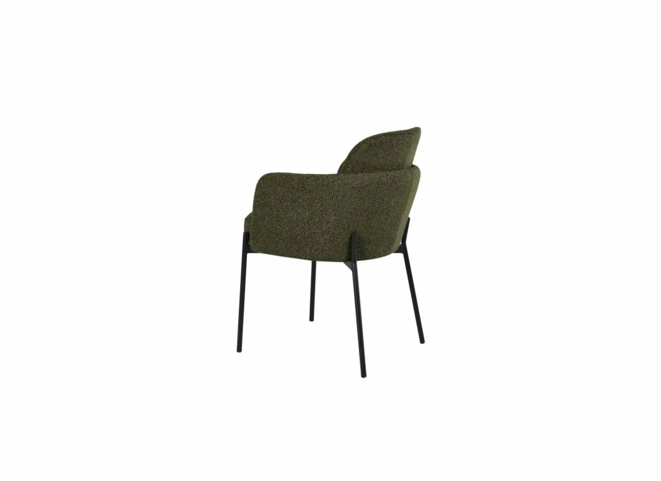 Eetkamerstoelen|Stoel Peak 63x61x84cm - bouclé - groen