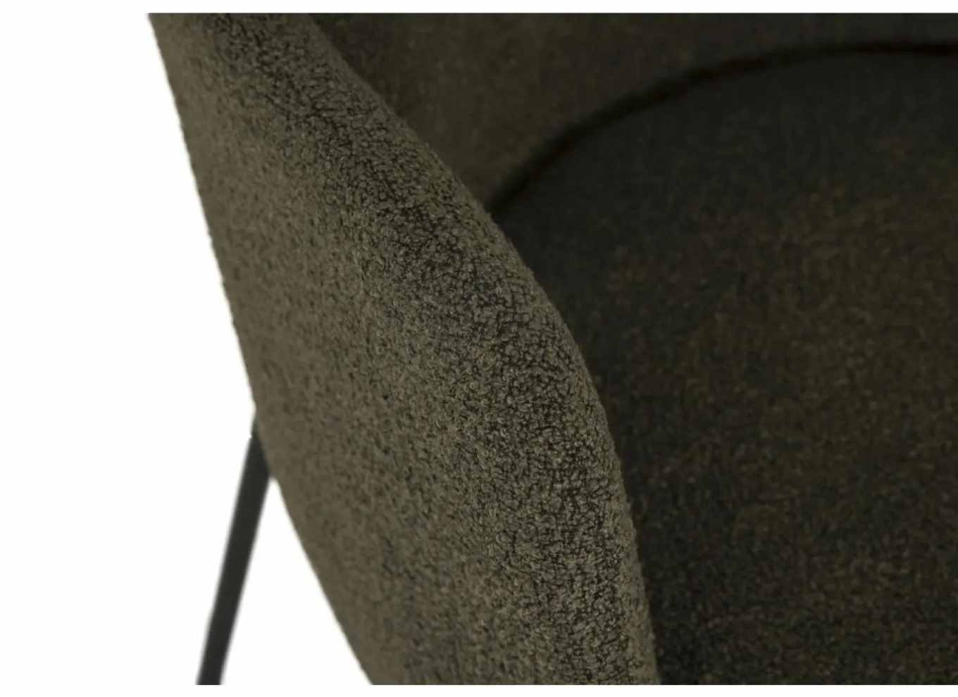 Eetkamerstoelen|Stoel Peak 63x61x84cm - bouclé - groen