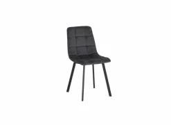 Eetkamerstoelen|Stoel Runner 44x54x87cm - velvet - grijs