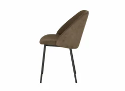 Eetkamerstoelen|Stoel Soda 54,50x60x82cm - stof - chocolade & nougat