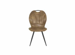 Eetkamerstoelen|Stoel ST1910 53x66x93.5cm - lederlook - cognac