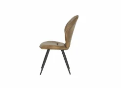 Eetkamerstoelen|Stoel ST1910 53x66x93.5cm - lederlook - cognac